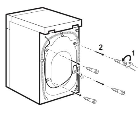 Hvordan fjerne sikkerhetsbolter fra en vaskemaskin