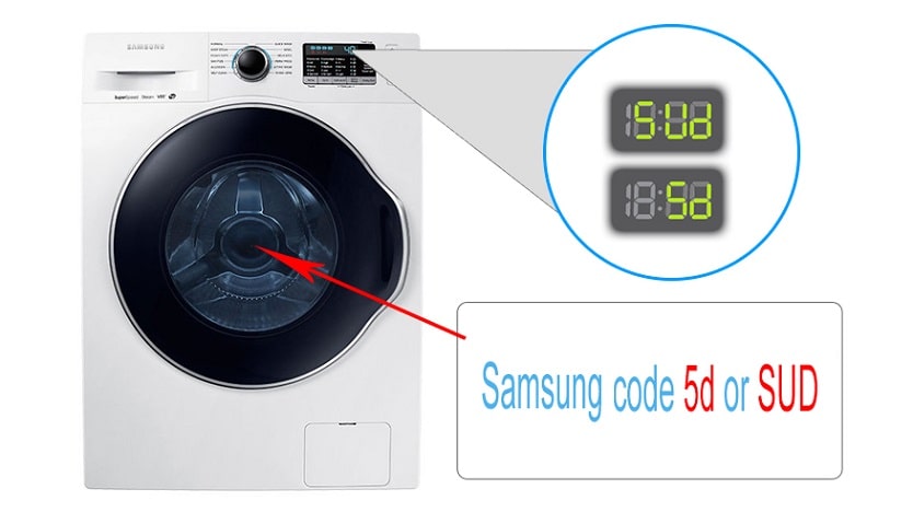 Sud (5ud) eller SD (5D) i en Samsung vaskemaskin